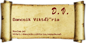 Dancsik Viktória névjegykártya