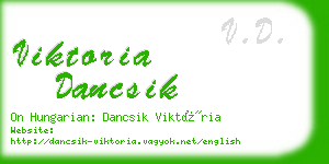 viktoria dancsik business card